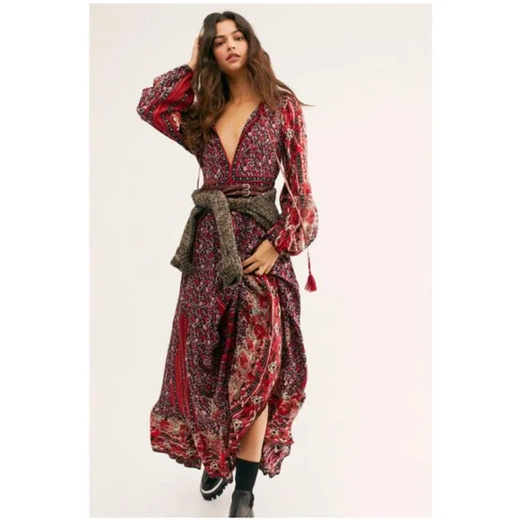 slim fit dress slacks PRETTYGARDEN Women's Summer Maxi Dress Casual Wrap Floral Boho Short S